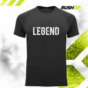 Camiseta Técnica Deportiva Negra | Transpirable y Secado Rápido | RushUp